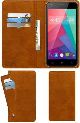ACM Flip Cover for Swipe Konnect Power(Gold, Cases with Holder, Pack of: 1)