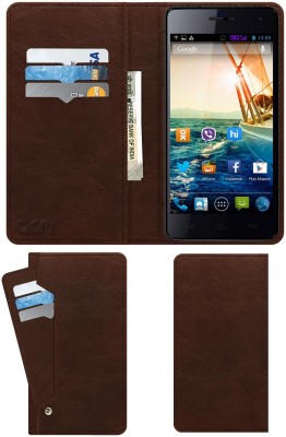 ACM Flip Cover for Micromax Knight A350(Brown, Cases with Holder, Pack of: 1)