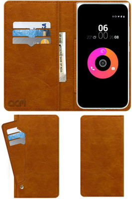 ACM Flip Cover for Obi Worldphone Mv1(Gold, Cases with Holder, Pack of: 1)