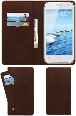 ACM Flip Cover for Spice Mi-505 Stellar Horizon Pro(Brown, Cases with Holder, Pack of: 1)