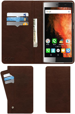 ACM Flip Cover for Micromax Canvas 6(Brown, Cases with Holder, Pack of: 1)