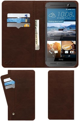 ACM Flip Cover for Htc One M9+ Prime Camera Edition(Brown, Cases with Holder, Pack of: 1)