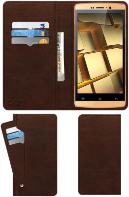 ACM Flip Cover for Iball Andi 5q Gold 4g(Brown, Cases with Holder, Pack of: 1)