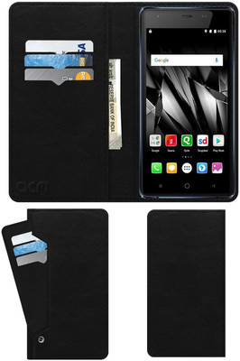 ACM Flip Cover for Micromax Canvas 5 Lite Q462(Black, Cases with Holder, Pack of: 1)