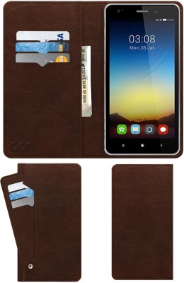 ACM Flip Cover for Videocon Infinium Z52 Thunder(Brown, Cases with Holder, Pack of: 1)