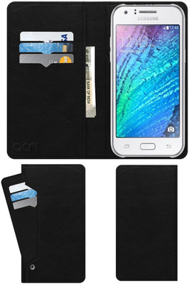 ACM Flip Cover for Samsung Galaxy J5(Black, Cases with Holder, Pack of: 1)