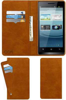 ACM Flip Cover for Karbonn Smart A7 Star(Gold, Cases with Holder)