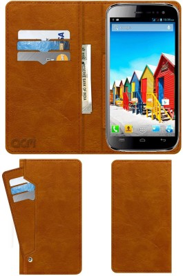 ACM Flip Cover for Micromax Superfone Canvas 3 A116i(Gold, Cases with Holder, Pack of: 1)