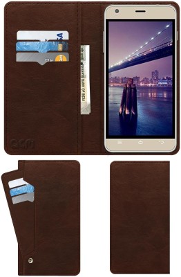 ACM Flip Cover for Intex Aqua Life 3(Brown, Cases with Holder, Pack of: 1)