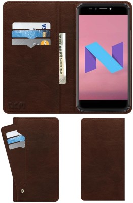 ACM Flip Cover for Micromax Selfie 2(Brown, Cases with Holder, Pack of: 1)