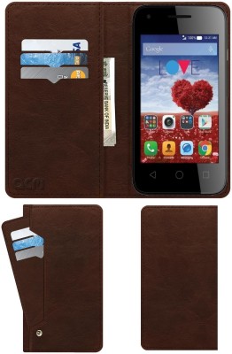 ACM Flip Cover for Panasonic Love T10(Brown, Cases with Holder, Pack of: 1)
