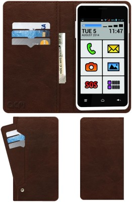 ACM Flip Cover for Mitashi Ap103(Brown, Cases with Holder, Pack of: 1)