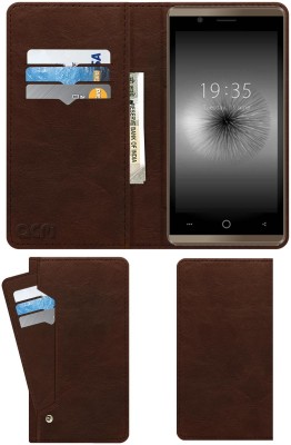 ACM Flip Cover for Micromax Bolt Q381(Brown, Cases with Holder, Pack of: 1)