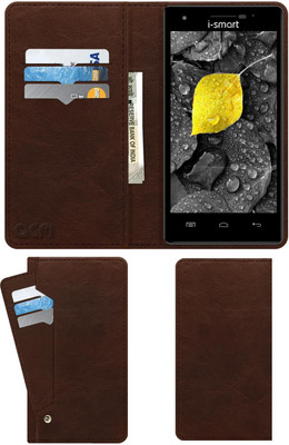 ACM Flip Cover for I-Smart Is-57 Mercury V4(Brown, Cases with Holder, Pack of: 1)