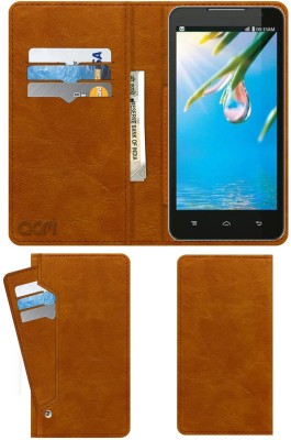 ACM Flip Cover for Lava Iris 503e(Gold, Cases with Holder, Pack of: 1)