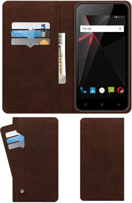 ACM Flip Cover for Swipe Elite 2 Plus 2017 4g Lte(Brown, Cases with Holder, Pack of: 1)