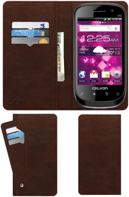 ACM Flip Cover for Celkon A95(Brown, Cases with Holder, Pack of: 1)