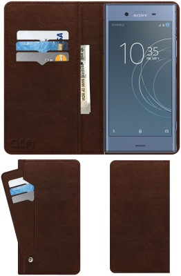 ACM Flip Cover for Sony Xperia Xz1(Brown, Cases with Holder, Pack of: 1)