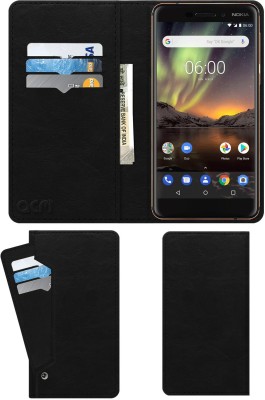 ACM Flip Cover for Nokia 6(Black, Cases with Holder, Pack of: 1)