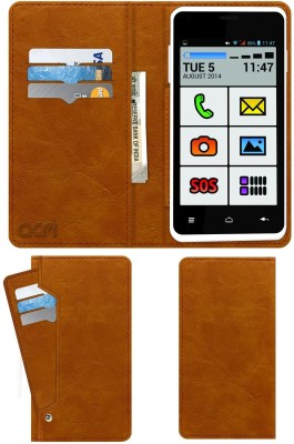 ACM Flip Cover for Mitashi Ap103(Gold, Cases with Holder, Pack of: 1)