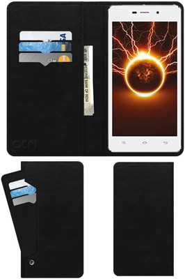 ACM Flip Cover for Celkon Q5k Transformer(Black, Cases with Holder, Pack of: 1)