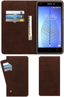 ACM Flip Cover for Lava Pixel V2 Plus(Brown, Cases with Holder, Pack of: 1)