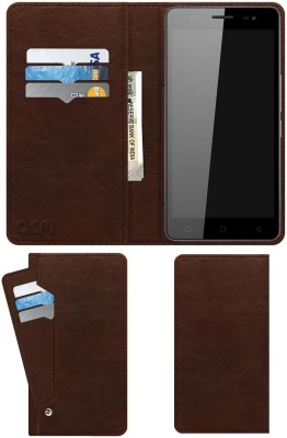 ACM Flip Cover for Micromax Canvas Amaze 4G Q491(Brown, Cases with Holder, Pack of: 1)