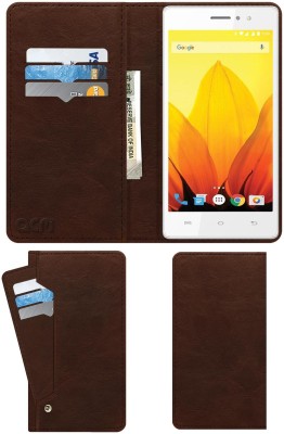 ACM Flip Cover for Lava A88 4g(Brown, Cases with Holder, Pack of: 1)