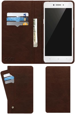 ACM Flip Cover for OPPO R7 Lite(Brown, Cases with Holder, Pack of: 1)