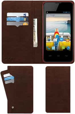 ACM Flip Cover for Micromax Bolt A58(Brown, Cases with Holder, Pack of: 1)