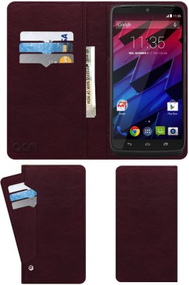 ACM Flip Cover for Motorola Moto Turbo(Maroon, Cases with Holder, Pack of: 1)