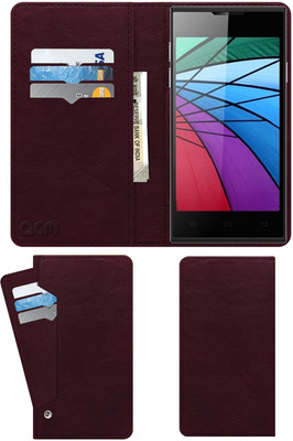 ACM Flip Cover for Hsl H1 Smart(Maroon, Cases with Holder, Pack of: 1)
