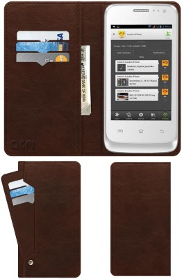 ACM Flip Cover for Celkon A15(Brown, Cases with Holder, Pack of: 1)