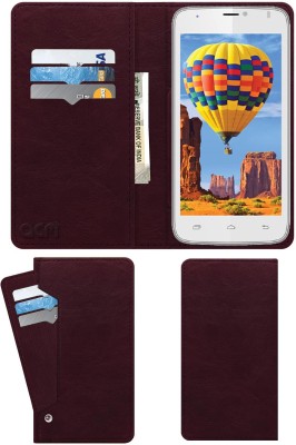 ACM Flip Cover for Intex Aqua I14(Maroon, Cases with Holder, Pack of: 1)