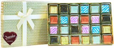 

Deesha Foods Deesha White chocolates 24 Bars(Pack of 24, 325 g)