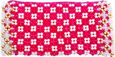 

jswt Casual Pink, White, Gold Clutch, Gold;pink;white