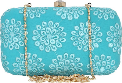 

Anekaant Party Blue Clutch