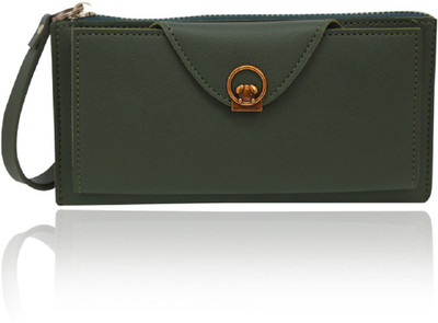 

Quickk Casual Green Clutch