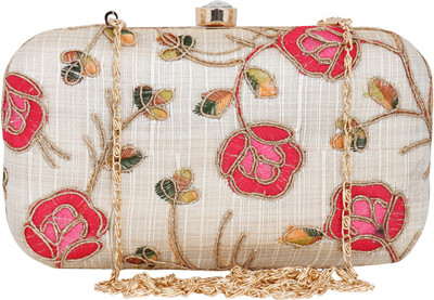 

Anekaant Party White, Multicolor Clutch, Multicolor;white