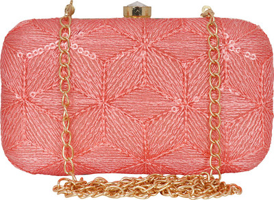 

Anekaant Party Pink Clutch