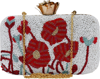 

Anekaant Party White, Multicolor Clutch, Multicolor;white
