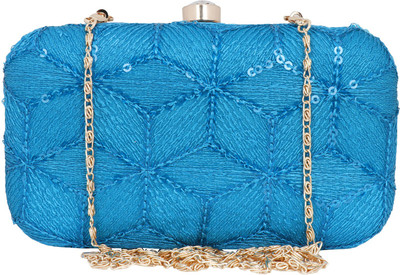 

Anekaant Party Blue Clutch