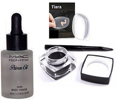 

tiara Silicone Puff , Mac Prep+Prime Primer Oil , fluidline gel eyeliner(Set of 3)
