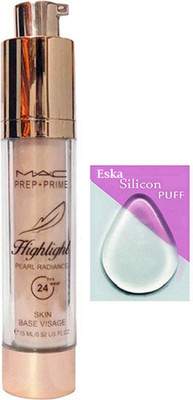 

Eska Silicon puff & Mac Prep+Prime Highlight Pearl Radiance(Set of 2)