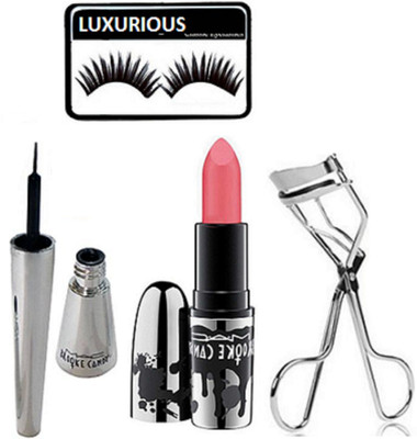 

luxurious Eyelashes,Brooke Candy Lipstick & Eyelashes Curler With Eyeliner(Set of 4)