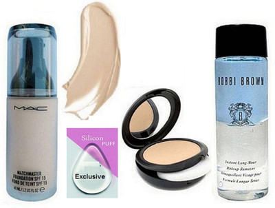 

Exclusive Silicon Puff & Matchmaster Foundation & Compact & Remover(Set of 4)