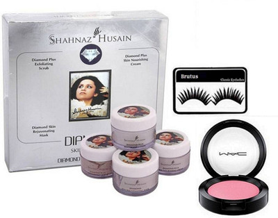 

brutus Eyelashes, Mac Blusher, Shahnaz Husain Diamond Facial Kit(Set of 3)