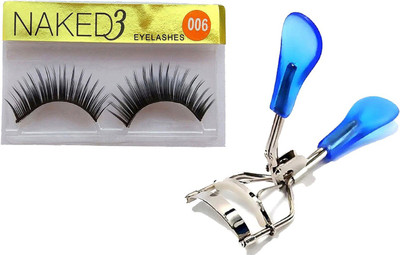 

NAKED3 Combo of Eye Lashes 006 and Eyelash Curler(Set of 2)