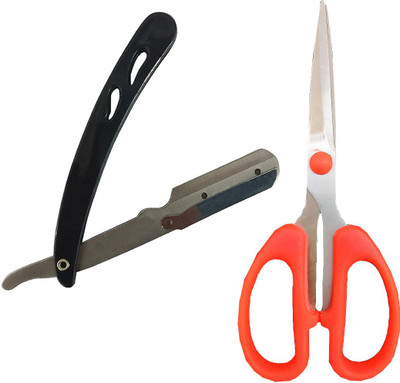 

JAGTEK Combo Of 2 pcs , stainless steel Shaving Razor / Stainless Steel Scissor ( set of 2 )(Set of 02)