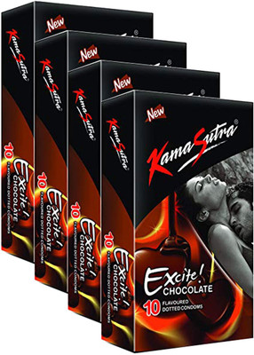 

KamaSutra Four Excite CHOCOLATE Condom(Set of 4, 40S)